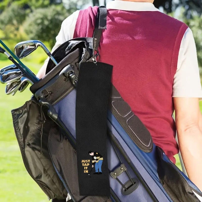 Amitrely Funny Golf Towel, Marsters Tournament, Funny Golf Towel for Golf Bags with Clip, Golf Gift for Men Husband Boyfriend Dad, Birthday, Cristmas Gifts for Fan (Just tap it in) - Image 3